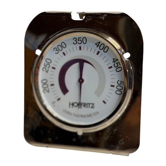 Hoffritz Other - VTG Hoffritz Oven Thermometer Silver Retro Kitchen Analog Temperature Gauge